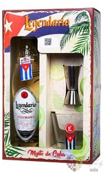 Legendario  Aejo blanco  glass set of white Cuban rum 40% vol.  0.70 l
