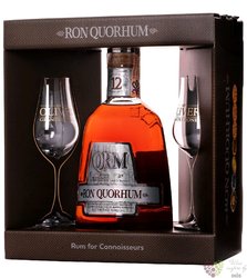Quorhum  12 aos Solera  glass set aged Dominican rum 40% vol.  0.70 l