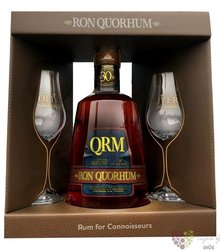 Quorhum  Solera 30 anni. Sherry cask  glass set aged Dominican rum 40% vol.  0.70 l