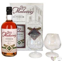 Malecon  Reserva Superior  2glass set aged 10 years Panamas rum 40% vol.  0.70 l