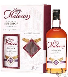 Malecon  Reserva Superior  aged 15 years glass set Panamas rum 40% vol.  0.70 l