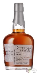 Dictador 2003  Parrafo Borbn  unique Colombian rum 41% vol. 0.70 l