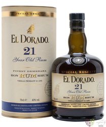 El Dorado „ Special reserve ” aged 21 years rum of Guyana by Demerara 43% vol. 0.70 l