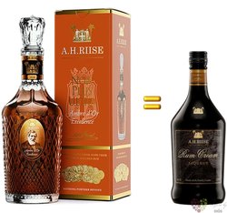A.H. Riise Non Plus ultra „ Ambre D´or Excellence special set ” Virgin islands rum 42% vol.  0.70 l