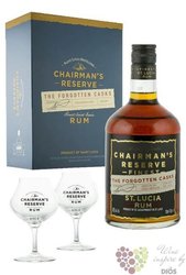 Chairmans „ the Forgotten casks ” 2glass set aged rum of St. Lucia distillers 40% vol.  0.70 l