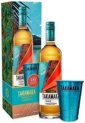 Takamaka bay  Dark spiced  Beach Cup set flavored rum of Seychelles islands  38% vol.  0.70 l