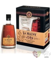 la Mauny „ 1749 Ambré ” 2glass pack premium aged rum of Martinique 40% vol.   0.70 l