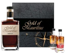 Gold of Mauritius  Dark  Mini gift set aged Mauritian rum 40% vol.  0.70 l