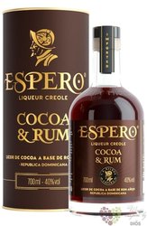 Espero  Cocoa &amp; rum  flavored Dominican rum 40% vol.  0.70 l