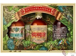 Don Papa „ 7y&amp;10y&amp;Baroko ” gift set aged Filipinian rum 40% vol.  3x0.20 l