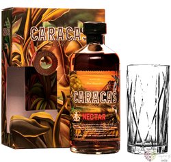 Caracas Club „ Nectar ” glass set  flavored Venezuela rum 40% vol.  0.70 l
