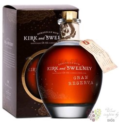 Kirk &amp; Sweeney  Gran Reserva  gift box Dominican rum 40% vol.  0.70 l