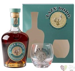 Lazy Dodo glass set aged Mauritian rum 40% vol.  0.70 l