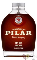 Papas Pilar Dark  24 Solera profile  aged Caribbean rum by Hemingway ltd. 43% vol.  0.70 l