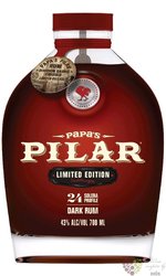 Papas Pilar ltd.  Bourbon cask  aged Caribbean rum by Hemingway ltd. 43% vol.  0.70 l