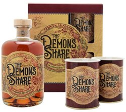 the Demons Share aged 6 years glass set Panamas rum 40% vol.  0.70 l