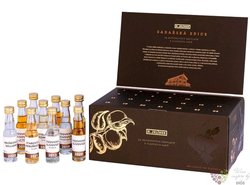 Slivovice „ Vizovická tasting set ” moravian plum brandy Rudolf Jelínek 50% vol.  24x0.02l