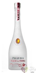 Pravda „ Peach ” premium flavored Polish vodka 37.5% vol.    0.70 l