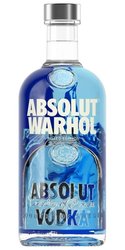 Absolut limited  Andy Warhol blue  country of Sweden superb vodka  40% vol.  0.70 l