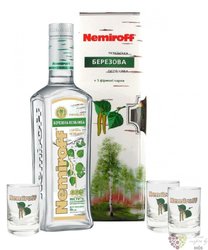 Nemiroff  Birch buds  glass set flavored Ukraine vodka 40% vol.  0.70 l