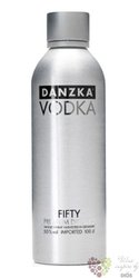 Danzka Fifty „ Black ” premium Danish vodka 50% vol.  1.00 l