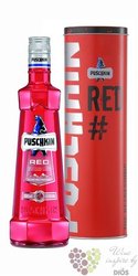 Puschkin „ Red Sky ” metal box German flavored vodka 17.5% vol.    0.70 l