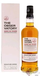 the Observatory „ Signature Series ” aged 20 years single grain Scotvh whisky 40% vol.  0.70 l