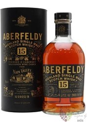 Aberfeldy Exceptional cask „ Napa ” aged 15 years Highlands whisky 43% vol.  0.70 l