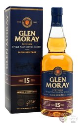 Glen Moray  Elgin Heritage  aged 15 years single malt Speyside whisky 40% vol.  0.70 l