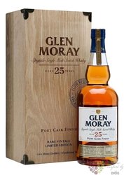 Glen Moray  Port cask finish - 1988  aged 25 years single malt Speyside whisky 43% vol.  0.70 l