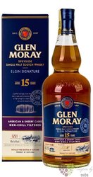Glen Moray  Elgin Signature  aged 15 years Speyside whisky 48% vol.  1.00 l