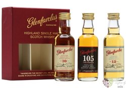 Glenfarclas  10+105+12  set of single malt Speyside whisky  3x0.20 l