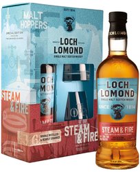 Loch Lomond  Steam &amp; Fire  glass set single malt Highland whisky  46% vol.  0.70 l