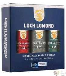 Loch Lomond  Three Twelwe  aged 12 years gift set Highland whisky 46% vol.  3x0.05 l