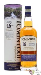 Tomintoul aged 16 years Speyside single malt whisky 40% vol.  1.00 l