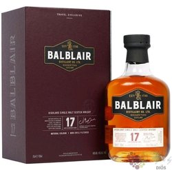 Balblair aged 17 years Single malt Highland whisky 46% vol.  0.70 l