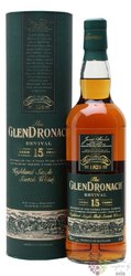 GlenDronach „ Revival ” aged 15 years single malt Highland whisky 43% vol.  0.70 l