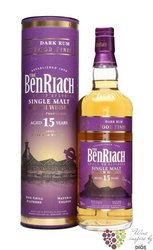BenRiach „ Dark rum wood finish ” aged 15 years Peated malt whisky 46% vol.    0.70 l