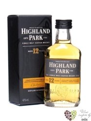 Highland Park 12 years old single malt Orkney whisky 40% vol.  0.05 l