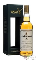 Linkwood  Gordon &amp; MacPhail Distillery labels  25 years old Speyside whisky 43% vol.  0.70 l