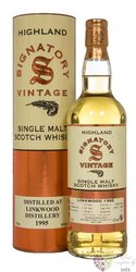 Linkwood 1995 „ Signatory Vintage ” aged 22 years Speyside whisky 43% vol.  0.70 l