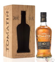 Tomatin aged 40 years single malt Speyside whisky 43% vol.  0.70 l