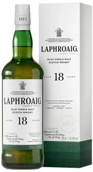 Laphroaig aged 18 years single malt Islay whisky  48% vol.  0.70 l