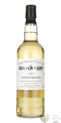 North British 2007 „ Signatory ” 10 years old single grain Scotch whisky 43% vol.  0.70 l