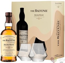 Balvenie  DoubleWood  glass set aged 12 years Speyside whisky 40% vol. 0.70 l