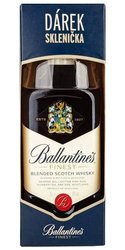 Ballantines  Finest  glass set blended Scotch whisky 40% vol. 0.70 l