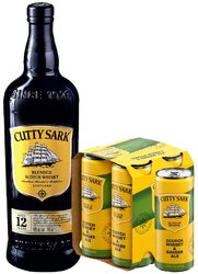 Cutty Sark aged 12 years &amp; 4*Ginger Cutty RTD premium Scotch whisky 40% vol.  0.70 l