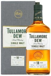 Tullamore Dew  Triple distilled  aged 18 years single malt Irish whiskey 41.3% vol.  0.70 l