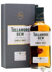 Tullamore Dew  Triple distilled  aged 18 years single malt Irish whiskey 41.3% vol.  0.70 l