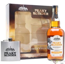 Peaky Blinder flask set Irish whiskey by Sadlers 40% vol.  0.70 l